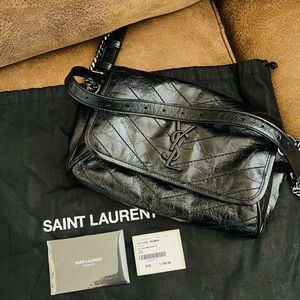 YSL Vintage Niki Messenger Handbag